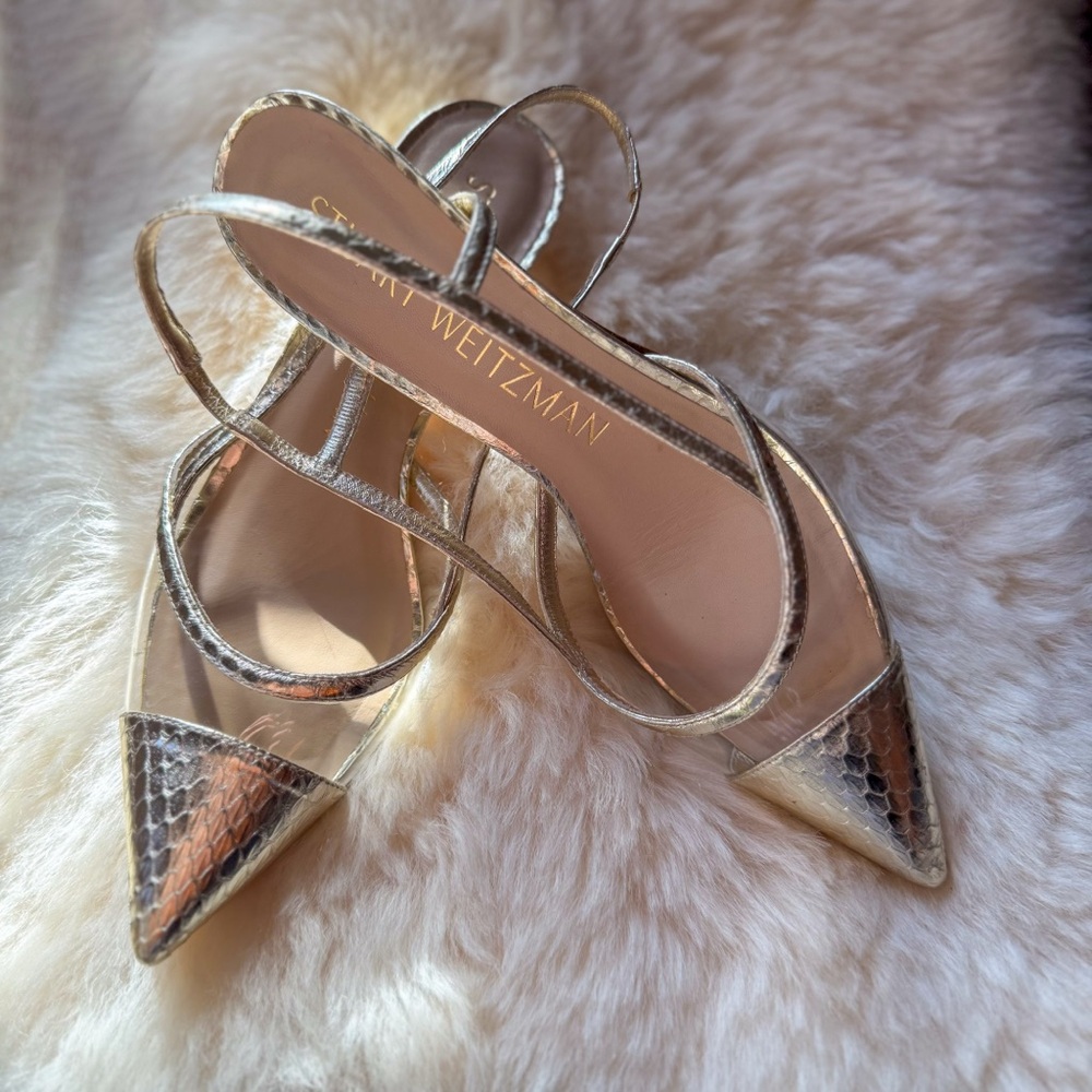 Stuart Weitzman Gold Heels